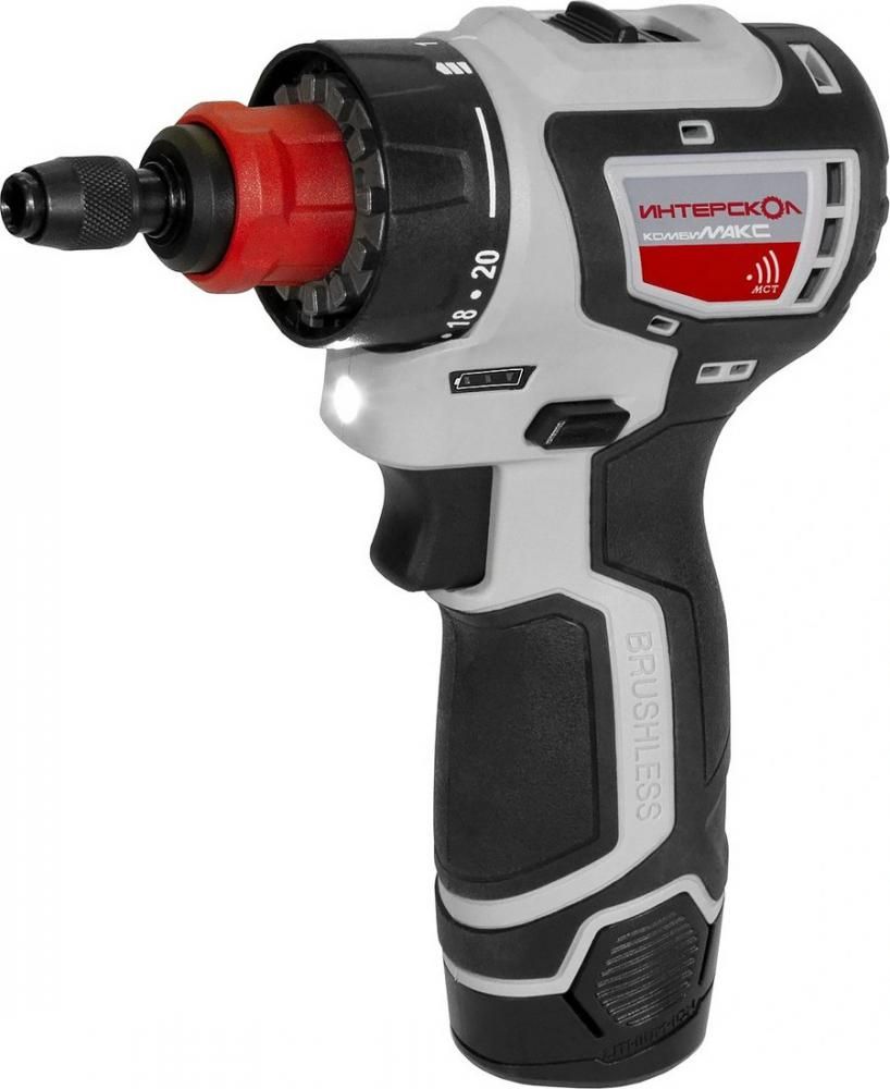 Дрель-шуруповерт Интерскол КомбиМАКС ДА-10/12В 36 687.2.2.79 (с 2-мя АКБ, кейс)