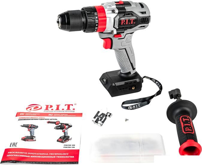 Ударная дрель-шуруповерт P.I.T. PSB20H-13B (без АКБ)