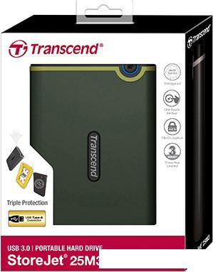 Внешний накопитель Transcend StoreJet 25M3 1TB (зеленый)