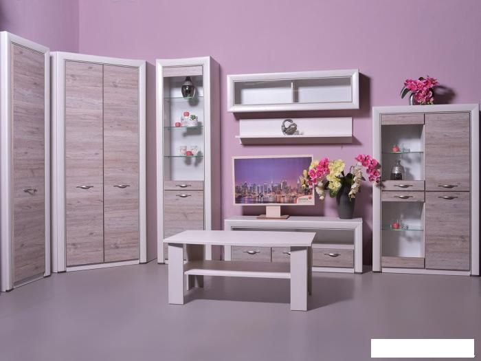 Полка Anrex Olivia 1D (вудлайн кремовый/дуб анкона)