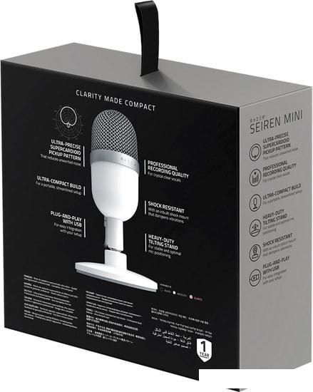 Проводной микрофон Razer Seiren Mini Mercury White