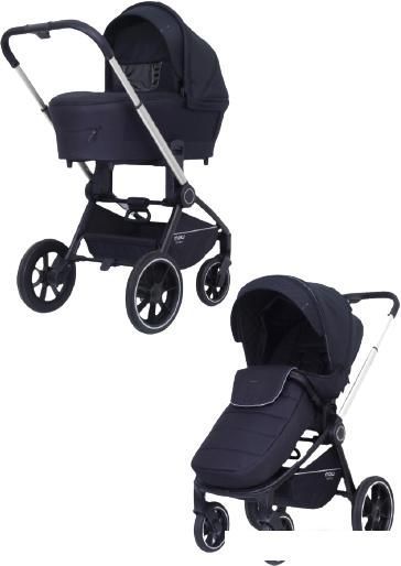 Универсальная коляска Rant MOWbaby Zoom PU (2 в 1, silver black)