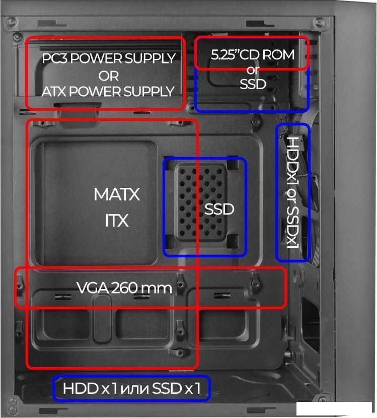 Корпус Ginzzu B410