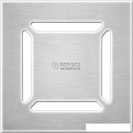 Трап/канал Berges Wasserhaus Platz Norma 150x150 090059 (матовый хром)