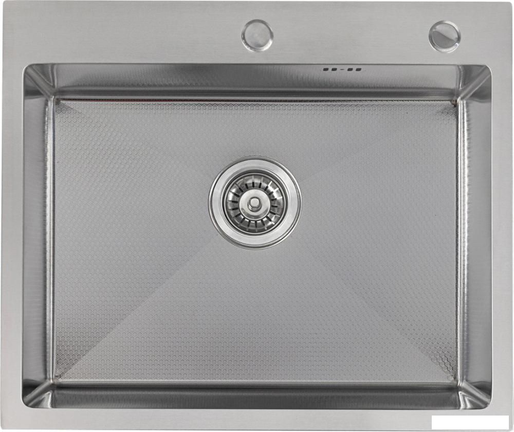 Кухонная мойка Basic CL DS Decor 60x50 (сатин, коландер, дозатор)