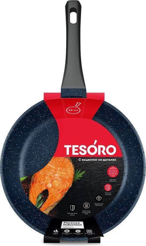 Сковорода Tesoro Florence Induction total blue TF1628tbi