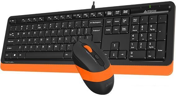Офисный набор A4Tech Fstyler F1010 (черный/оранжевый)