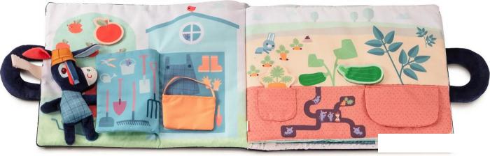 Развивающая игра Lilliputiens Книжка мягкая Ослик Игнас на ферме 83415