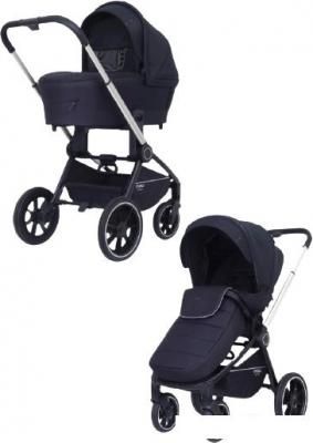 Универсальная коляска Rant MOWbaby Zoom PU (2 в 1, silver black)
