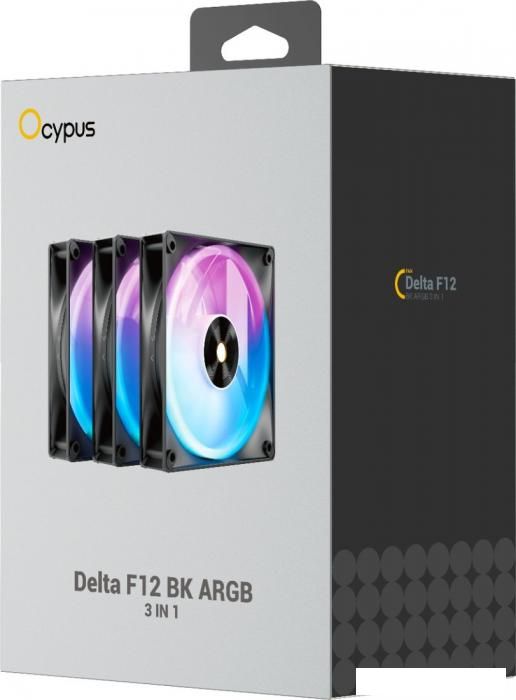 Комплект вентиляторов для корпуса Ocypus Delta F12 BK ARGB 3IN1