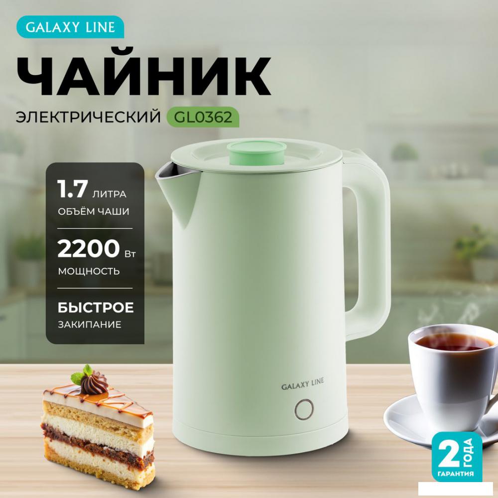 Электрический чайник Galaxy Line GL0362 (фисташковый)