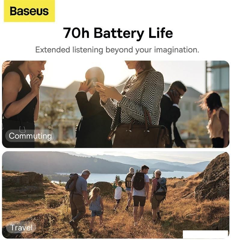 Наушники Baseus Bowie H1 (темно-серый)