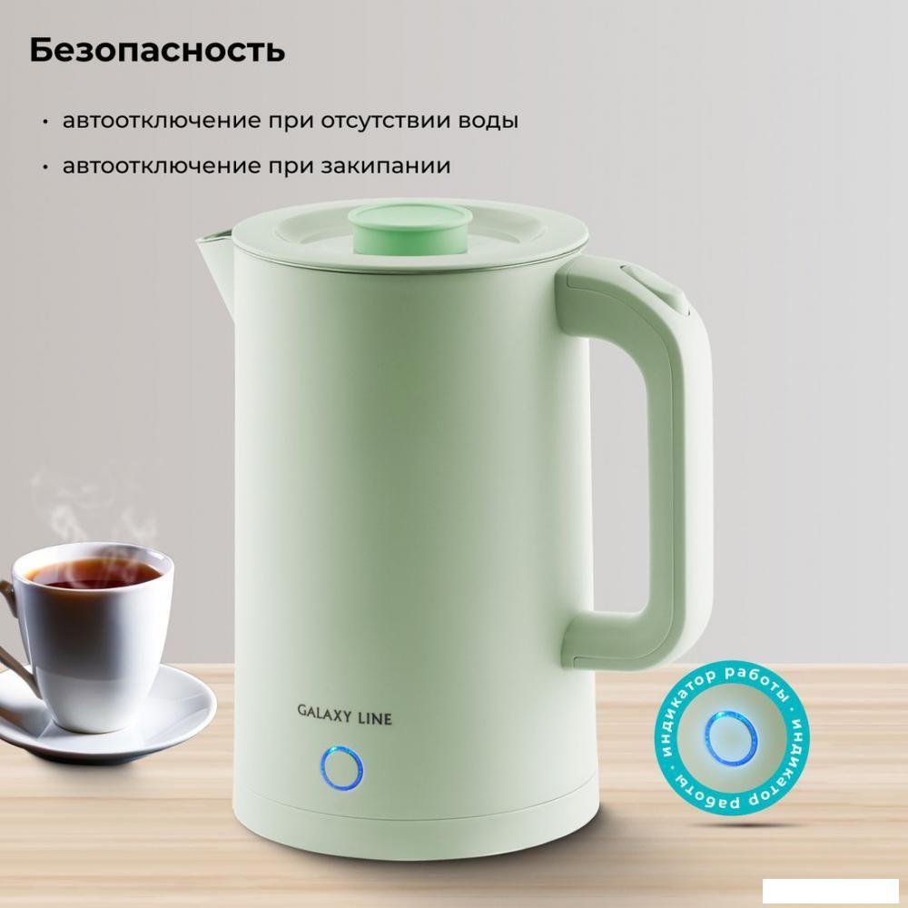 Электрический чайник Galaxy Line GL0362 (фисташковый)