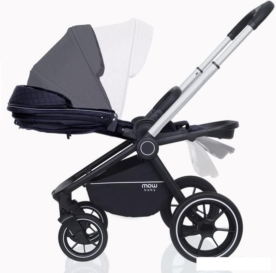 Универсальная коляска Rant MOWbaby Zoom PU (2 в 1, silver black)