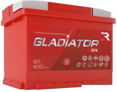 Автомобильный аккумулятор Gladiator EFB 60 R+ (60 А·ч)