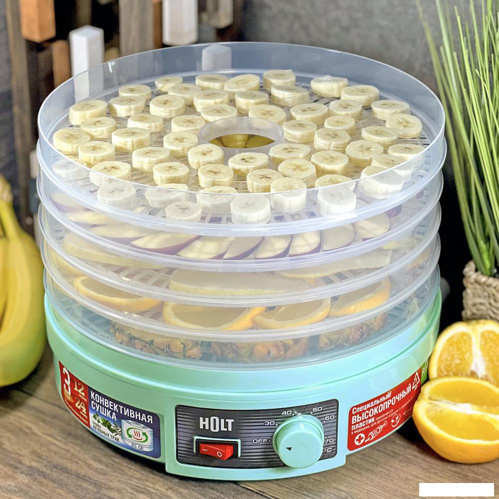 Сушилка для овощей и фруктов Holt HT-FD-002 (бирюзовый)