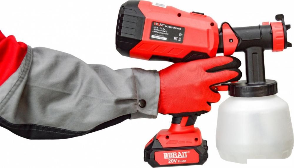 Краскораспылитель Brait BCSG20-2PU PRO (с 1-им АКБ)