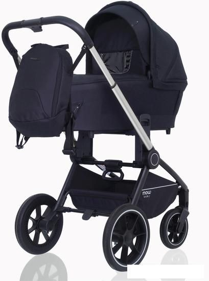 Универсальная коляска Rant MOWbaby Zoom PU (2 в 1, silver black)