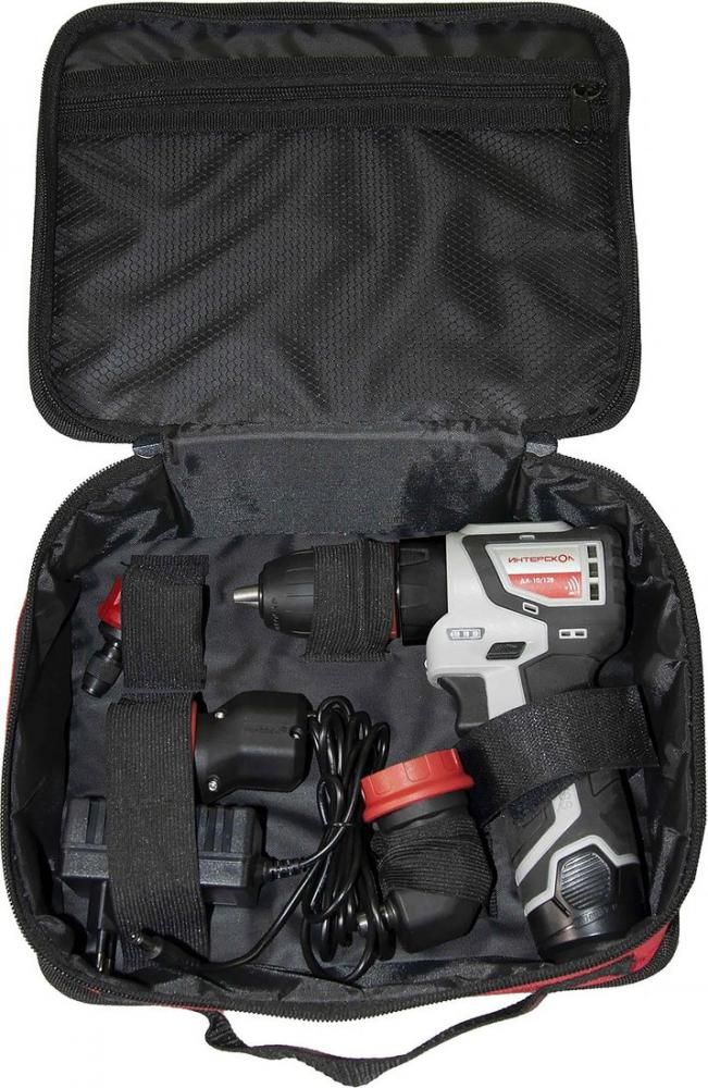 Дрель-шуруповерт Интерскол КомбиМАКС ДА-10/12В 36 687.2.2.79 (с 2-мя АКБ, кейс)