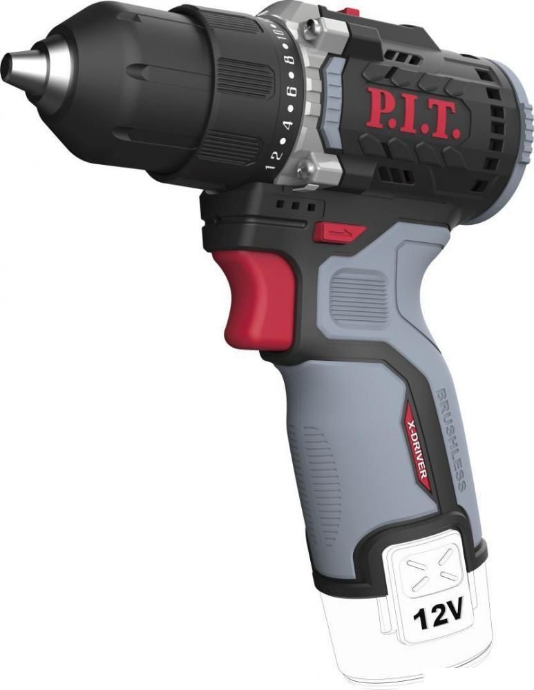 Дрель-шуруповерт P.I.T. PBM12K-10B (без АКБ)