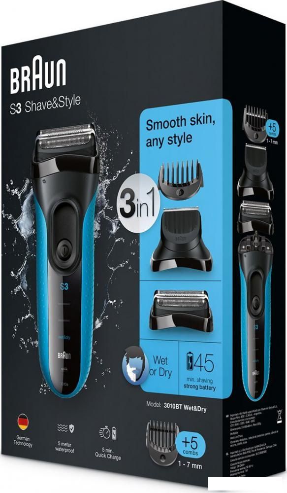 Электробритва Braun Series 3 Shave&Style 3010BT Wet&Dry