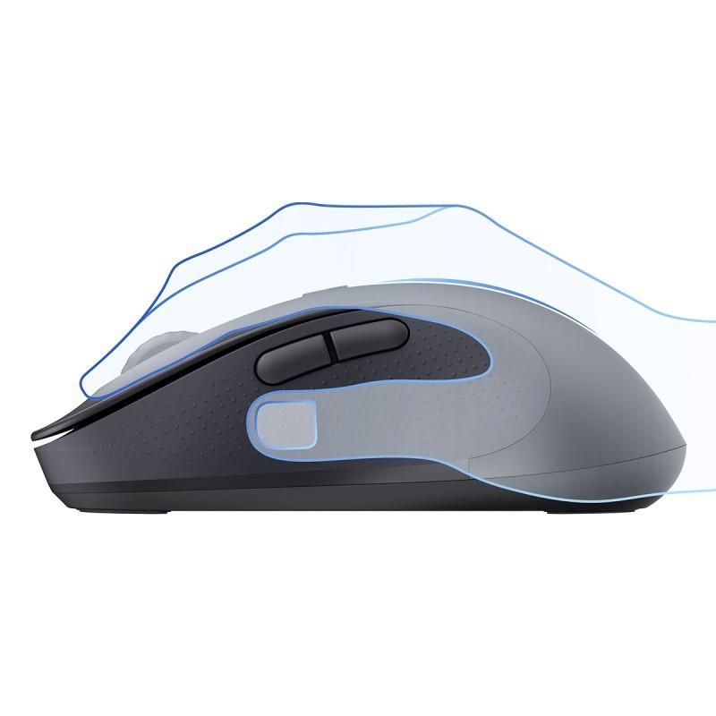 Мышь Baseus F02 Ergonomic Wireless Mouse (черный, без батарейки в комплекте)