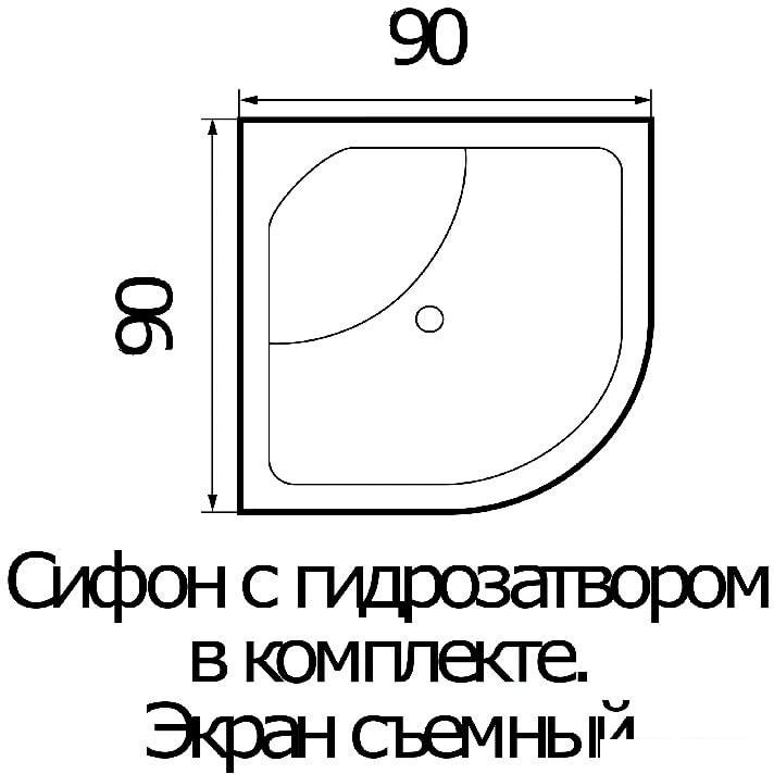 Душевой поддон River Wemor 90/40 C