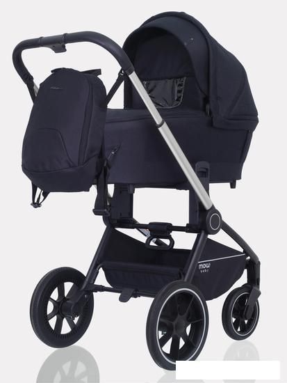 Универсальная коляска Rant MOWbaby Zoom PU (3 в 1, silver black)