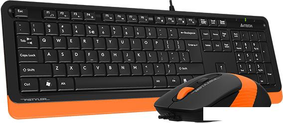 Офисный набор A4Tech Fstyler F1010 (черный/оранжевый)