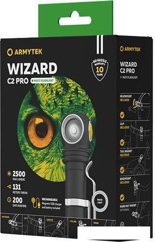 Фонарь Armytek Wizard C2 Pro Magnet USB XHP50.2 (белый)
