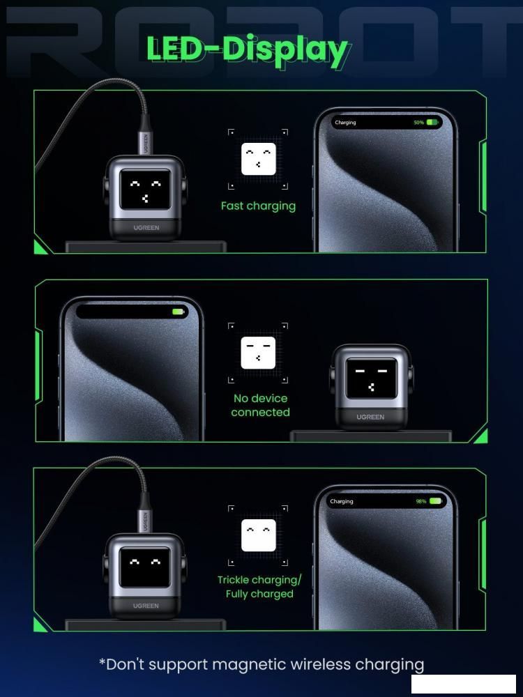 Сетевое зарядное Ugreen Nexode RG 65W CD361 (черный/серый)