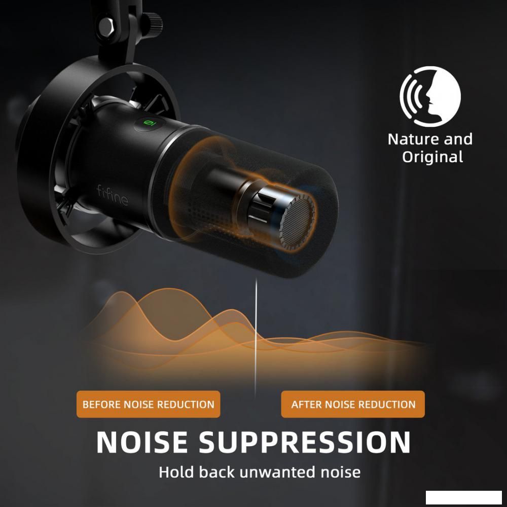 Проводной микрофон FIFINE T688 (черный)