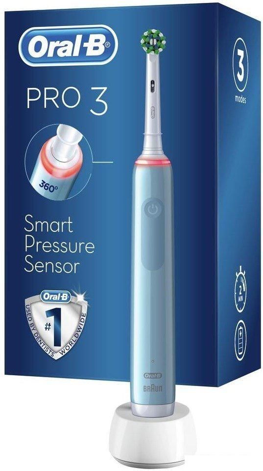 Электрическая зубная щетка Oral-B Pro 3 3000 Cross Action D505.513.3 (голубой)