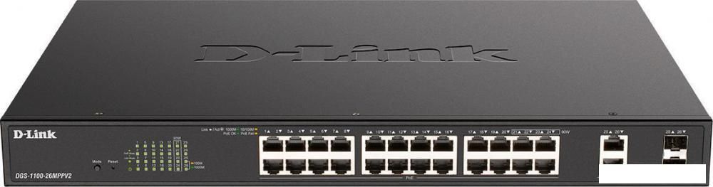 Настраиваемый коммутатор D-Link DGS-1100-26MPPV2/A3A