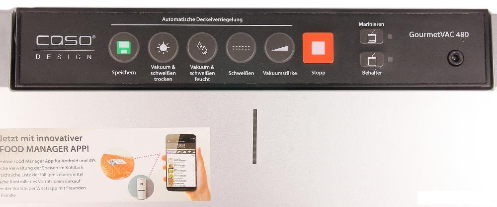 Вакуумный упаковщик CASO GourmetVAC 480