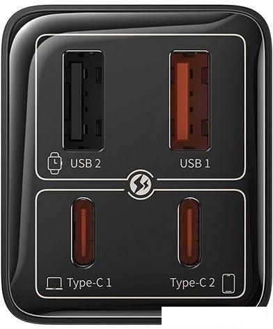 Сетевое зарядное Baseus GaN6 Pro Fast Charger 2C+2U 65W P10162701113-00 (черный)