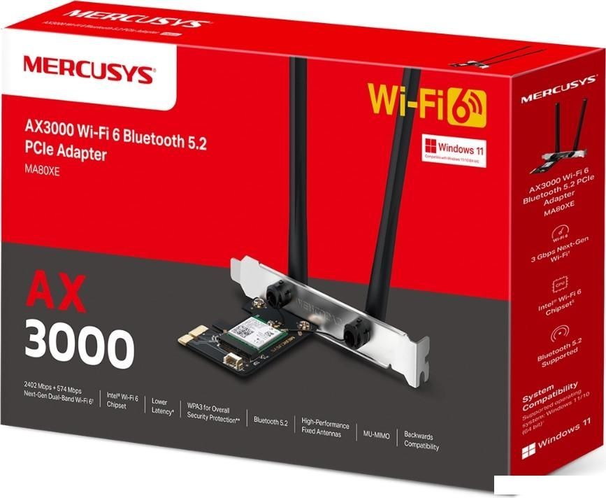 Wi-Fi/Bluetooth адаптер Mercusys MA80XE