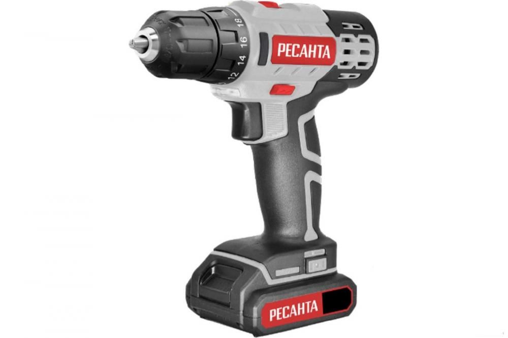 Дрель-шуруповерт Ресанта ДА-50Л2-18А (с 2-мя АКБ, кейс)