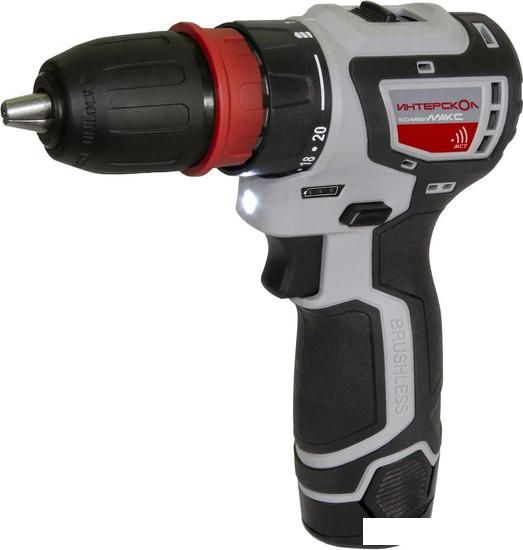 Дрель-шуруповерт Интерскол КомбиМАКС ДА-10/12В 36 687.2.2.78 (с 2-мя АКБ, сумка, набор патронов)