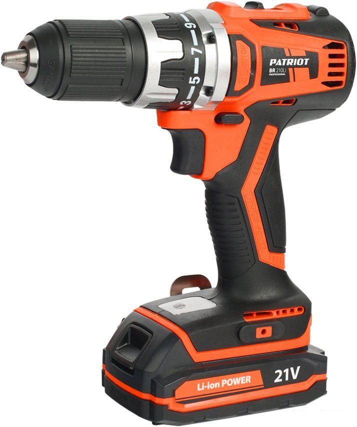Дрель-шуруповерт Patriot BR 210Li 180301550 (с 2-мя АКБ, кейс)