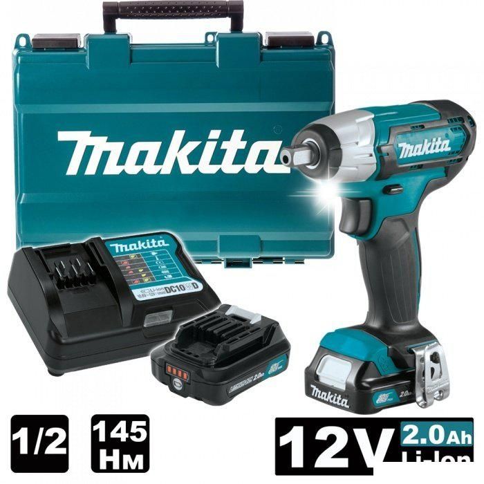 Гайковерт Makita TW141DWAE (с 2-мя АКБ, кейс)