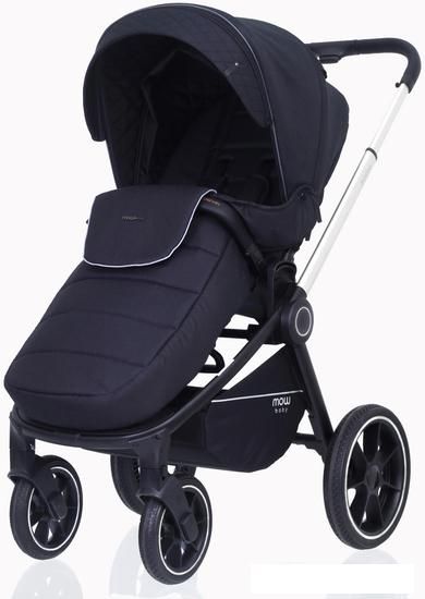 Универсальная коляска Rant MOWbaby Zoom PU (2 в 1, silver black)