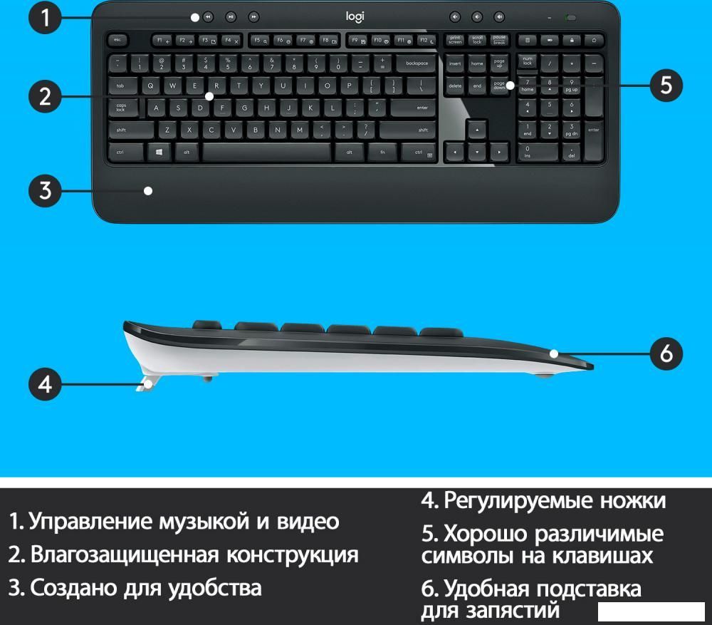 Офисный набор Logitech MK540 Advanced 920-008686