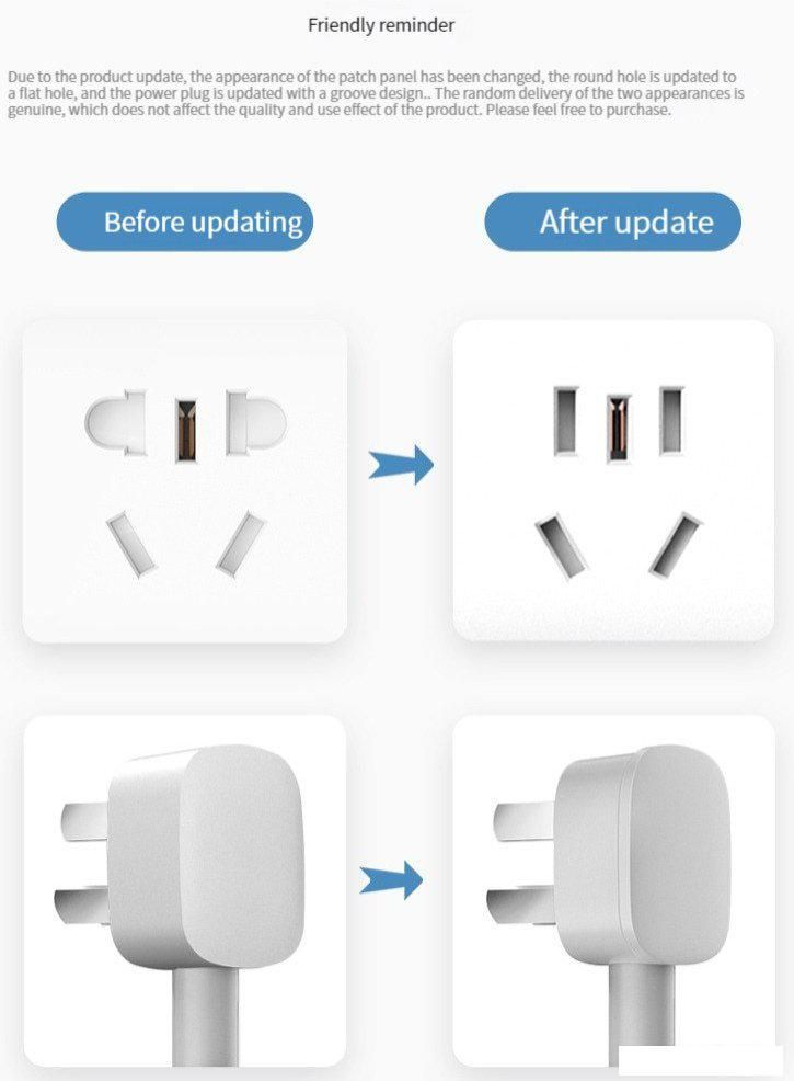 Удлинитель Xiaomi Mi Power Strip 6 (3 USB, белый, китайская версия)