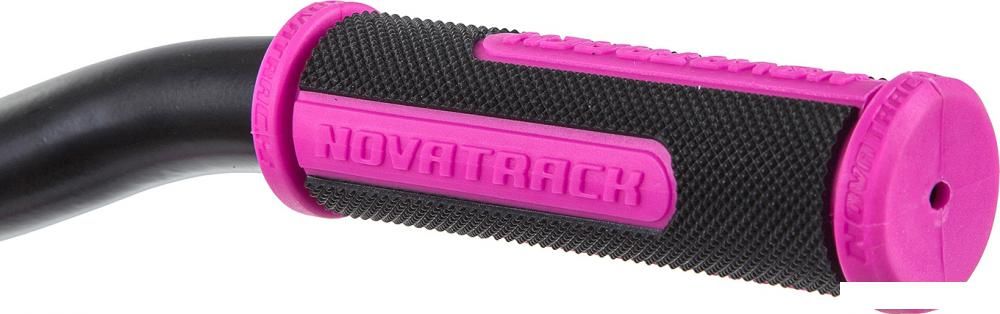 Двухколесный подростковый самокат Novatrack Polis 200PNF.POLIS.PN9 (черный/розовый)