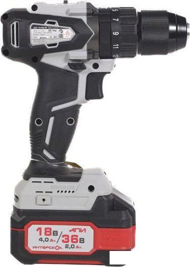 Ударная дрель-шуруповерт Интерскол ДАУ-13/36В 50 850.2.2.70 (с 2-мя АКБ, кейс)