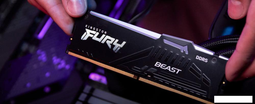 Оперативная память Kingston FURY Beast RGB 2x32ГБ DDR5 5200 МГц KF552C40BB2AK2-64