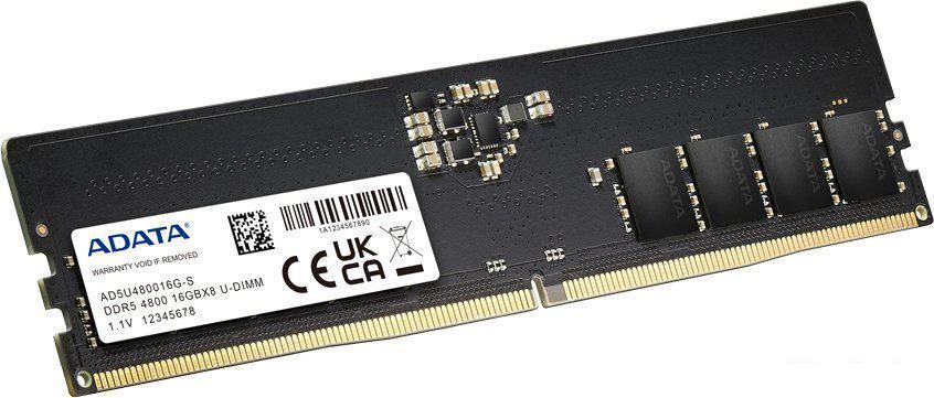 Оперативная память ADATA 8ГБ DDR5 4800 МГц AD5U48008G-S