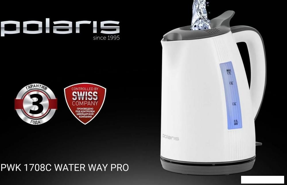 Электрический чайник Polaris PWK 1708C Water Way Pro