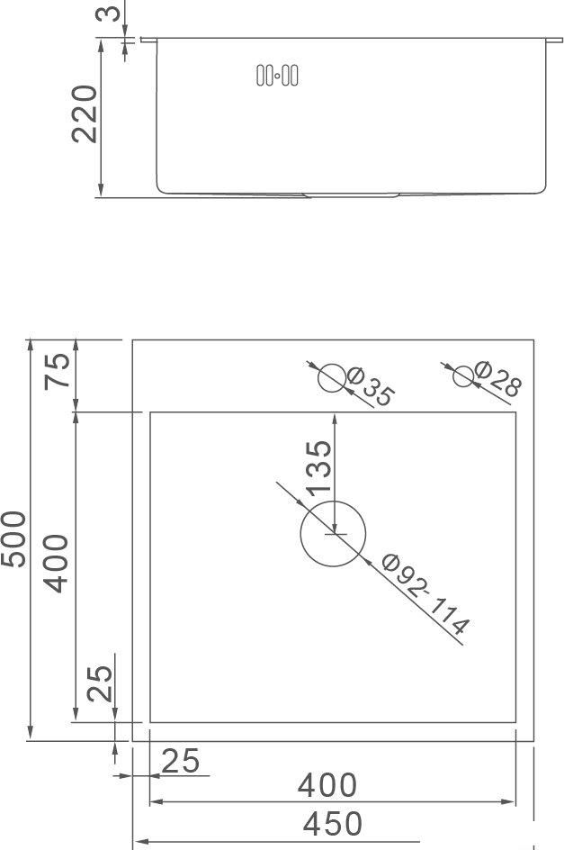 Кухонная мойка Astir Decor PVD Black 45x50B (с сифоном, дозатором и коландером)